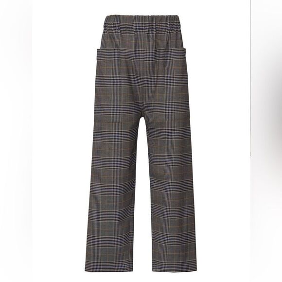 SEA New York Rowan Track pants pull on loose fit plaid workwear women’s RTR Sz 8 - Picture 1 of 11